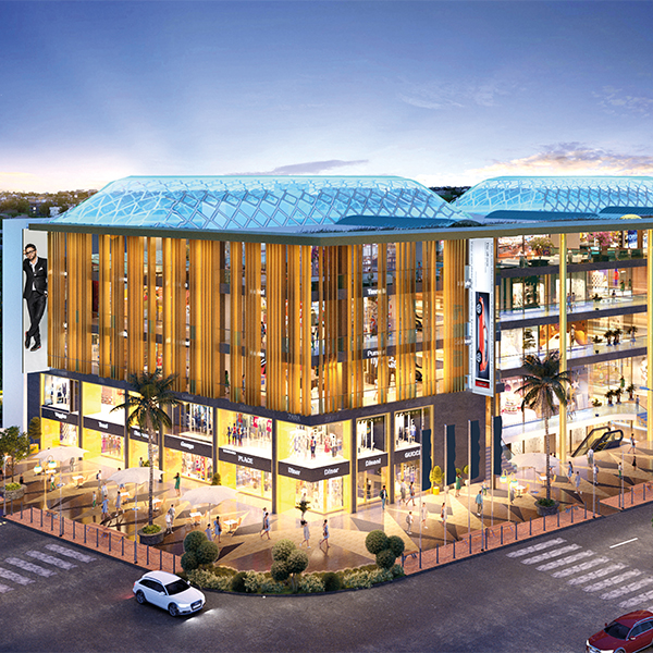Building View of Saya Piazza offering Retail and Commercial Shops for Sale in Noida Expressway