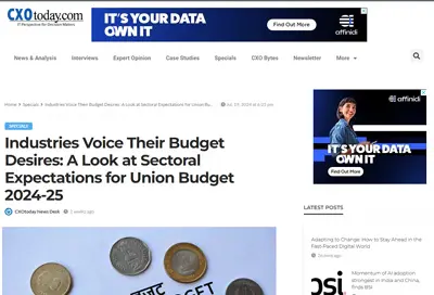Industries Voice Their Budget Desires: A Look at Sectoral Expectations for Union Budget 2024-25