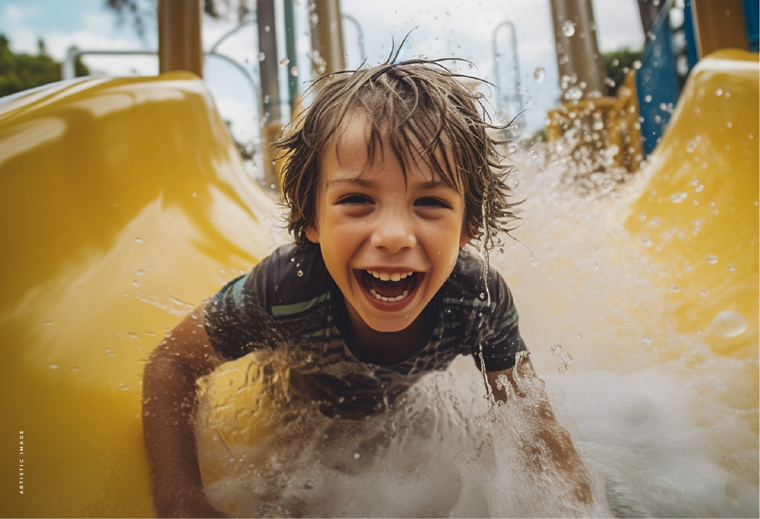 Kids Play Pool with Water Slides - Saya Zion